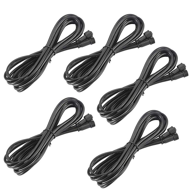 FVTLED Pack of 5, 2m 6.56ft 2Pin Extension Cable Wire with Male and Female Connectors at Both Ends Only for FVTLED Single Color LED Deck Light - Image 1